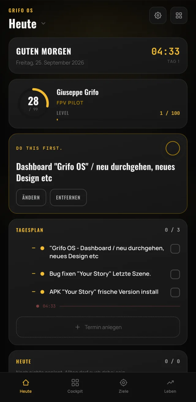Grifo OS, Ansicht Heute